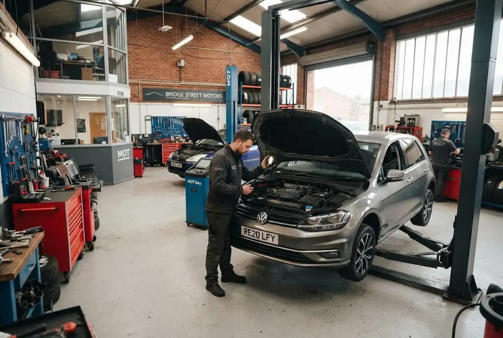 Auto service garage providing professional vehicle care