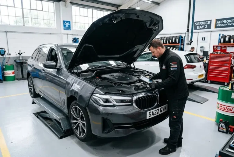 Car servicing at a professional UK garage for long-term vehicle care