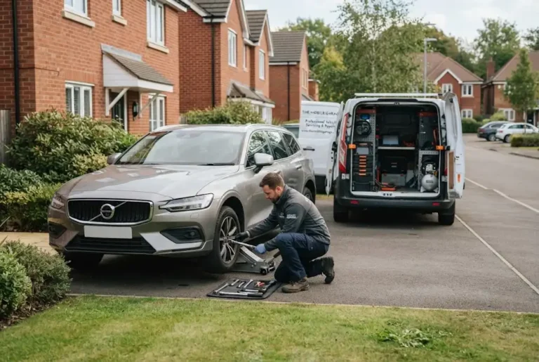 Mobile auto service mechanic providing convenient vehicle repairs